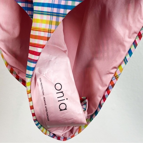 NWT Onia Eliza Plaid Halter Keyhole One Piece Swimsuit - Picture 7 of 8